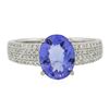 Image 1 : 14KT White Gold 1.81 ctw Tanzanite and Diamond Ring