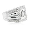 Image 2 : 14KT White Gold 0.68 ctw Diamond Engagement Ring