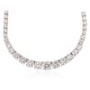 Image 2 : 18KT White Gold 4.70 ctw Diamond Necklace