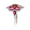 Image 3 : 18KT White Gold 4.50 ctw Ruby and Diamond Ring