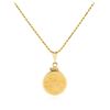 Image 2 : 14KT Yellow Gold American Eagle Coin Pendant With Chain