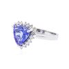 Image 2 : 14KT White Gold 3.44 ctw Tanzanite and Diamond Ring