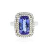 Image 1 : 14KT Two-Tone Gold 8.08 ctw Tanzanite and Diamond Ring