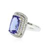 Image 2 : 14KT Two-Tone Gold 8.08 ctw Tanzanite and Diamond Ring