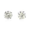 Image 1 : 14KT White Gold 2.95 ctw Diamond Stud Earrings