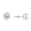 Image 2 : 14KT White Gold 2.95 ctw Diamond Stud Earrings