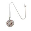 Image 1 : 14KT White Gold 1.87 ctw Sapphire and Diamond Pendant With Chain