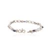 Image 3 : 14KT White Gold 0.70 ctw Sapphire and Diamond Bracelet