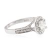 Image 2 : 14KT White Gold 1.22 ctw Diamond Ring