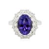 Image 1 : 14KT White Gold 5.21 ctw Tanzanite and Diamond Ring