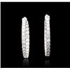 Image 1 : 14KT White Gold 4.18 ctw Diamond Earrings