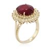 Image 3 : 14KT Yellow Gold 8.16 ctw Ruby and Diamond Ring