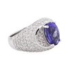 Image 2 : 14KT White Gold 2.70 ctw Tanzanite and Diamond Ring