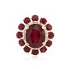 Image 1 : 14KT Yellow Gold 11.72 ctw Ruby and Diamond Ring