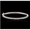 Image 1 : 14KT White Gold 1.93 ctw Diamond Bangle Bracelet