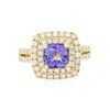 Image 1 : 14KT Yellow Gold 1.76 ctw Tanzanite and Diamond Ring