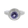 Image 1 : 18KT White Gold 1.37 ctw Tanzanite and Diamond Ring