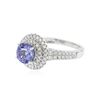 Image 2 : 18KT White Gold 1.37 ctw Tanzanite and Diamond Ring