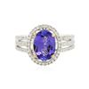 Image 1 : 14KT White Gold 2.14 ctw Tanzanite and Diamond Ring