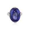 Image 1 : 14KT White Gold 16.98 ctw Tanzanite and Diamond Ring