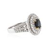 Image 2 : 18KT White Gold 1.51 ctw Alexandrite and Diamond Ring