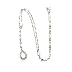 18KT White Gold 0.65 ctw Diamond Pendant With Chain