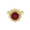 Image 1 : 14KT Yellow Gold 3.35 ctw Ruby and Diamond Ring
