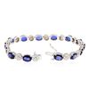 Image 3 : 14KT White Gold 21.98 ctw Sapphire and Diamond Bracelet