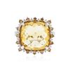 Image 1 : 14KT White Gold 10.13 ctw Citrine and Diamond Ring