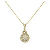 Image 2 : 14KT Yellow Gold 0.37 ctw Diamond Pendant With Chain
