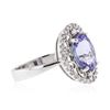Image 2 : 14KT White Gold 2.95 ctw Tanzanite and Diamond Ring