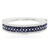 Image 1 : 14KT White Gold 10.41 ctw Sapphire and Diamond Bangle Bracelet