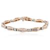 Image 1 : 14KT Two-Tone Gold 0.67 ctw Diamond Bracelet