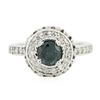 Image 1 : 14KT White Gold 1.57 ctw Blue Diamond Ring