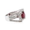 Image 2 : 14KT White Gold 5.85 ctw Ruby and Diamond Ring
