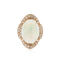 14KT Rose Gold 11.59 ctw Opal and Diamond Ring