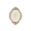 Image 1 : 14KT Rose Gold 11.59 ctw Opal and Diamond Ring