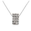 Image 2 : 14KT White Gold 0.75 ctw Diamond Pendant With Chain