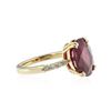 Image 2 : 14KT Yellow Gold 6.49 ctw Ruby and Diamond Ring
