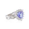 Image 2 : 14KT White Gold 2.01 ctw Tanzanite and Diamond Ring
