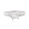 Image 1 : Platinum 0.86 ctw Diamond Ring