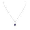 Image 1 : 14KT White Gold 2.43 ctw Tanzanite and Diamond Pendant With Chain