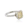 Image 2 : Platinum EGL USA Certified 2.77 ctw Fancy Yellow Diamond Ring