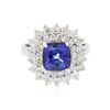 Image 1 : 14KT White Gold 3.23 ctw Sapphire and Diamond Ring