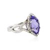 Image 2 : 14KT White Gold 2.28 ctw Tanzanite and Diamond Ring