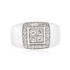 Image 1 : 14KT White Gold 0.68 ctw Diamond Ring