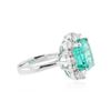 Image 2 : 14KT White Gold GIA Certified 6.41 ctw Emerald and Diamond Ring