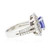 Image 3 : 14KT White Gold 2.68 ctw Tanzanite and Diamond Ring
