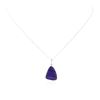 Image 1 : 14KT White Gold 9.24 ctw Opal and Diamond Pendant With Chain