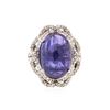 Image 1 : 14KT White Gold 14.42 ctw Tanzanite and Diamond Ring